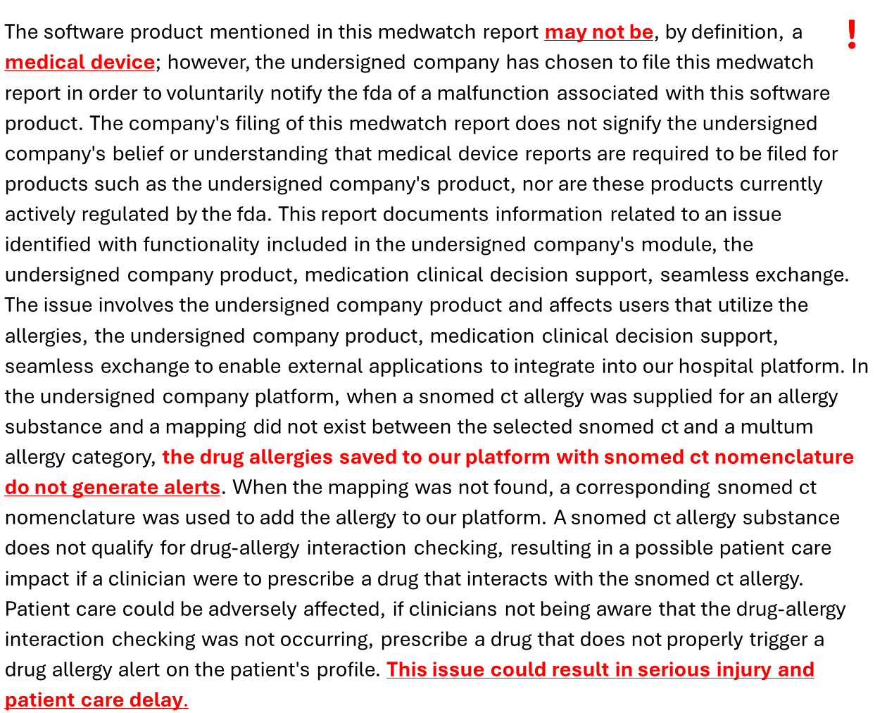 Reporting Adverse Events for a "Medical Device" That May Not Be a "Medical Device"